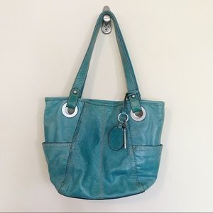 Fossil Hathaway Turquoise Aqua Glazed 